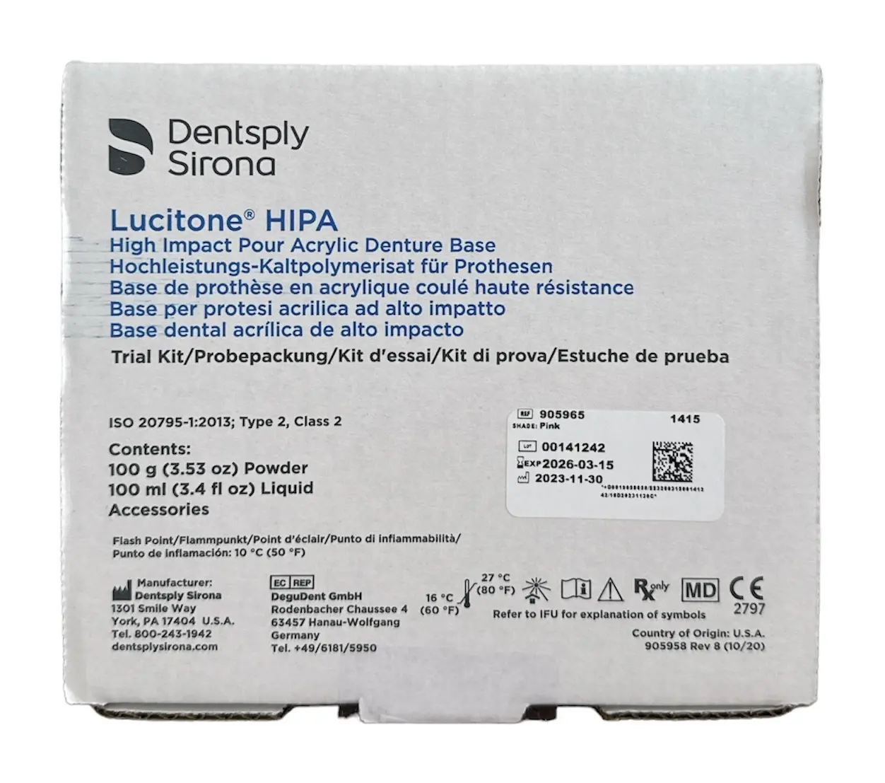 Lucitone HIPA Pink Trial Kit